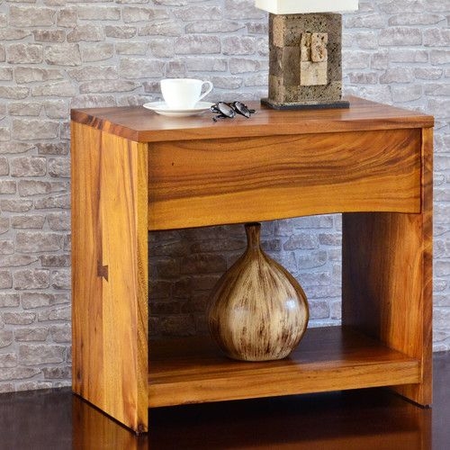 live edge wood bedside table