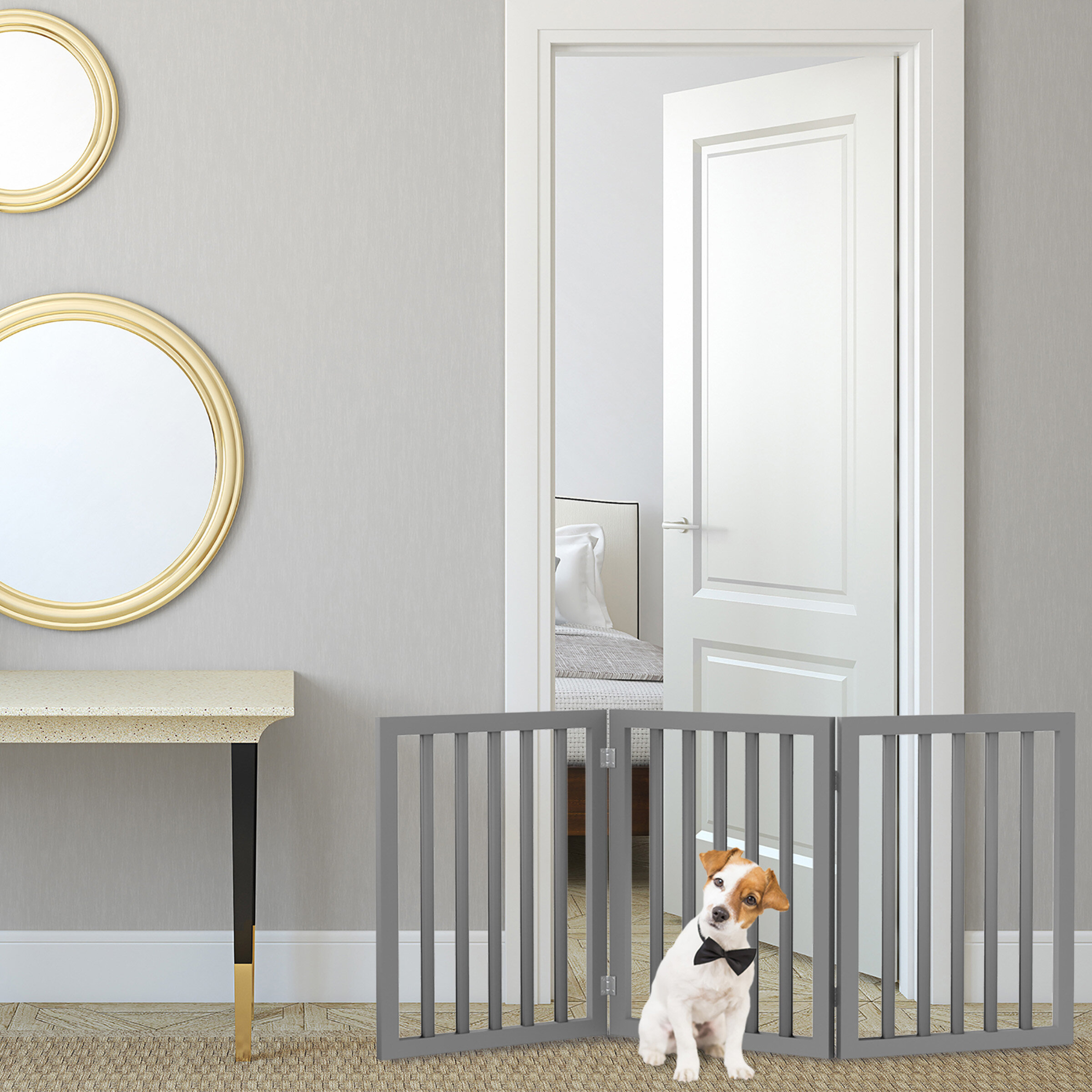 3-Panel Free Standing Pet Gate