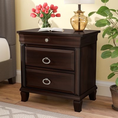 Ambrosina 3 Drawer Nightstand