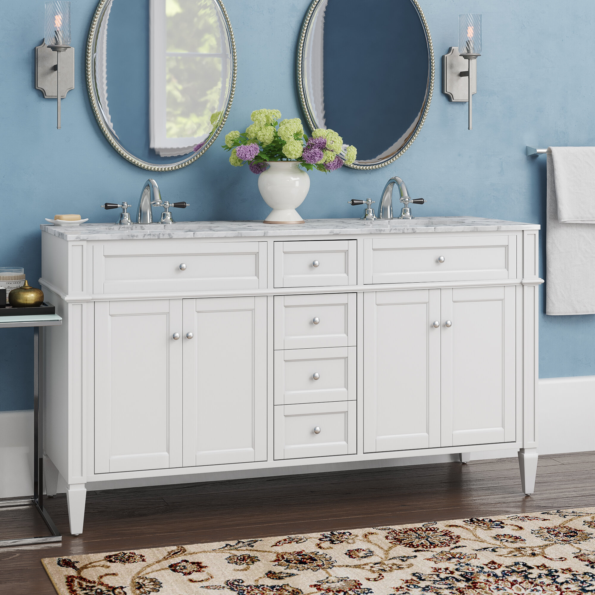 Antionette 60" Double Bathroom Vanity