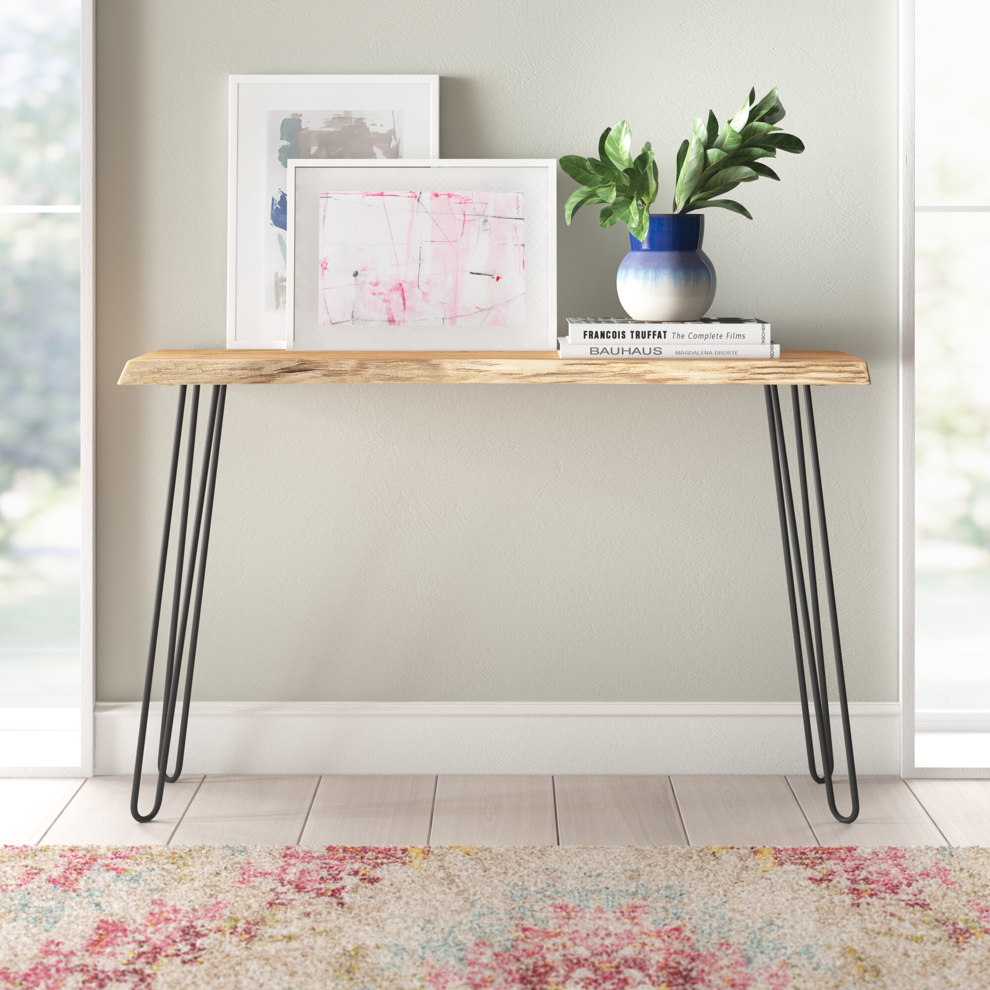 Bexton Live Edge Hairpin Console Table