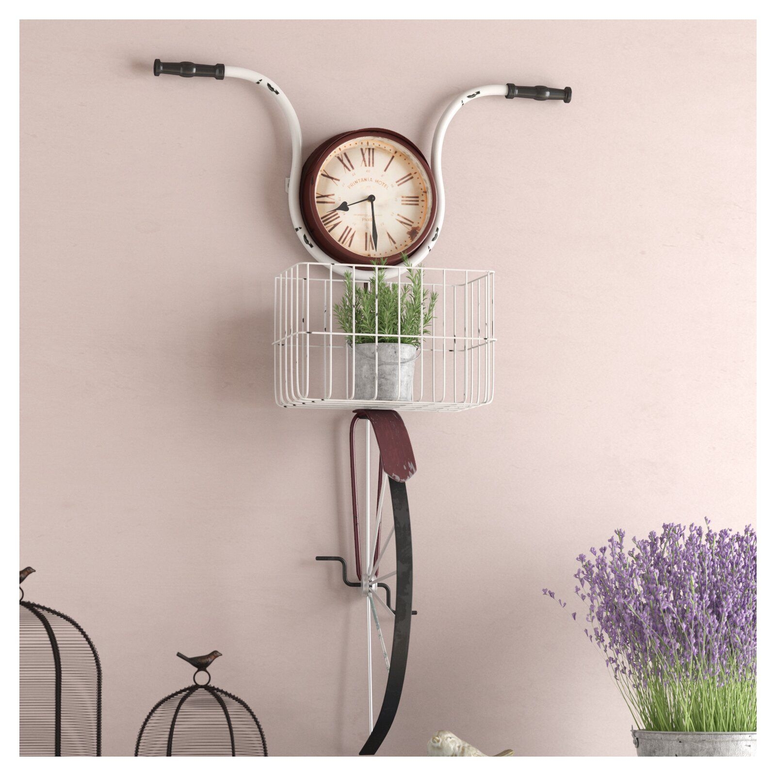 Bicycle Metal Analog Wall Clock