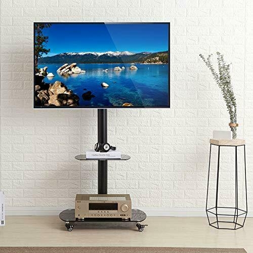 Black Metal Glass TV Stand