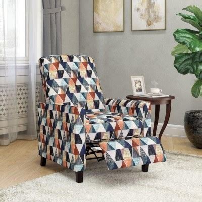 Blue Multi Kite Print Transitional Manual Recliner