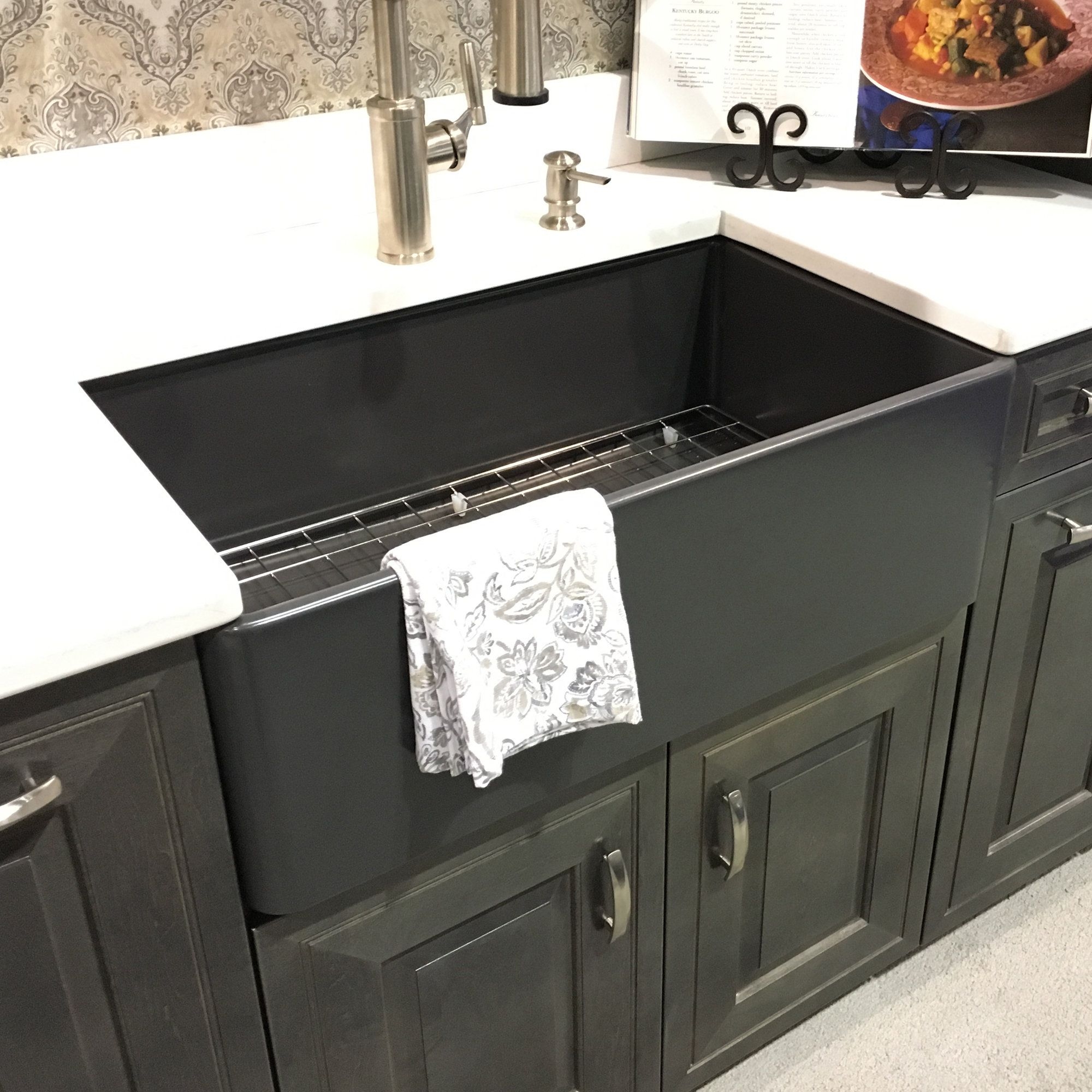 Bluff Gray Fireclay Farmhouse Kitchen Sink 