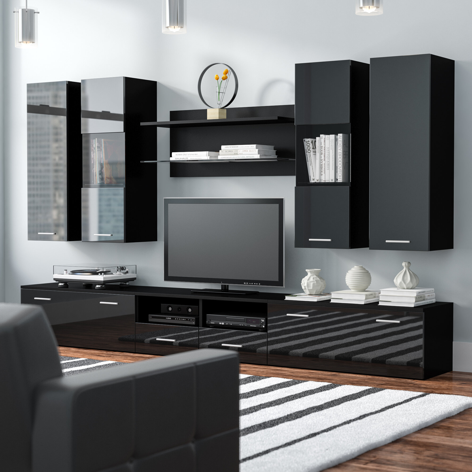 Cappuccino Manufactured Wood Entertainment Center