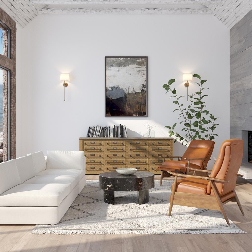 Caramel Faux Leather Manual Recliner