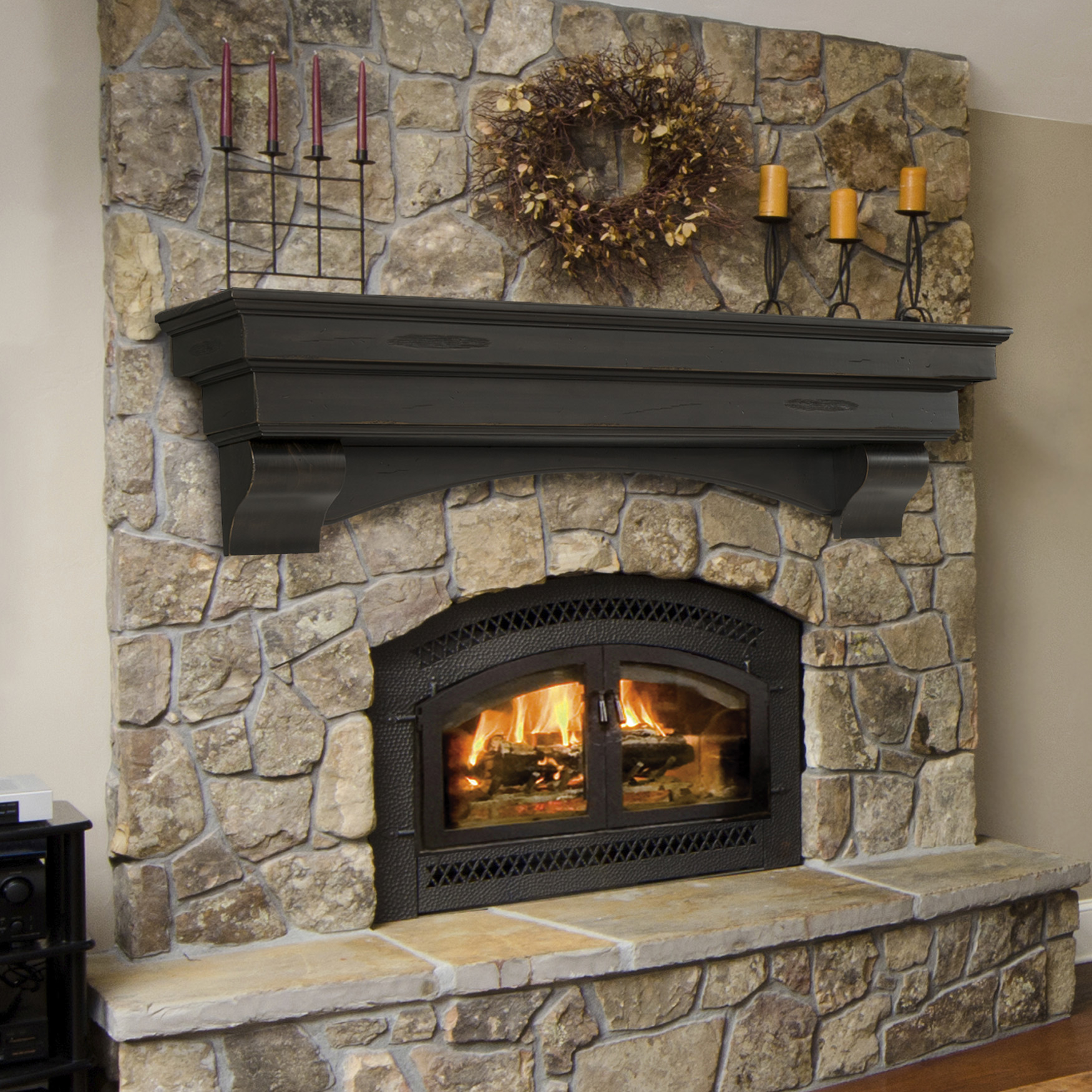 Live Edge Fireplace Mantel - VisualHunt