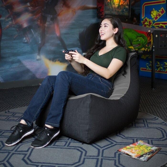 Charcoal Cotton Gaming Bean Bag Chair