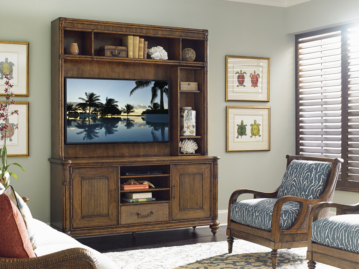 Chestnut Brown Maple Rubberwood TV Stand