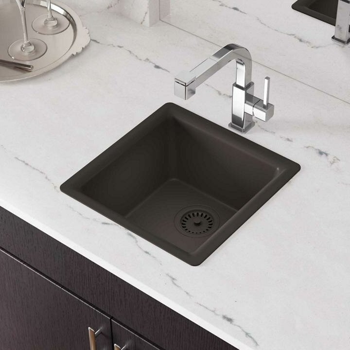 Chestnut Stone Dual Mount Bar Single Sink