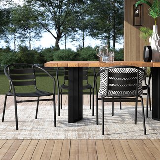 Corrales Stacking Patio Dining Chair (Set of 4)