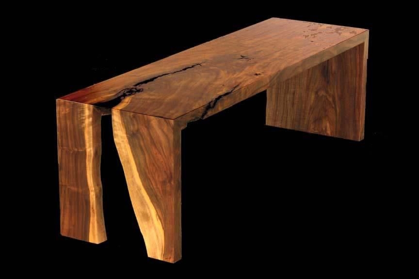 Custom Live Edge Walnut Bench by Blunt Woodworks ...