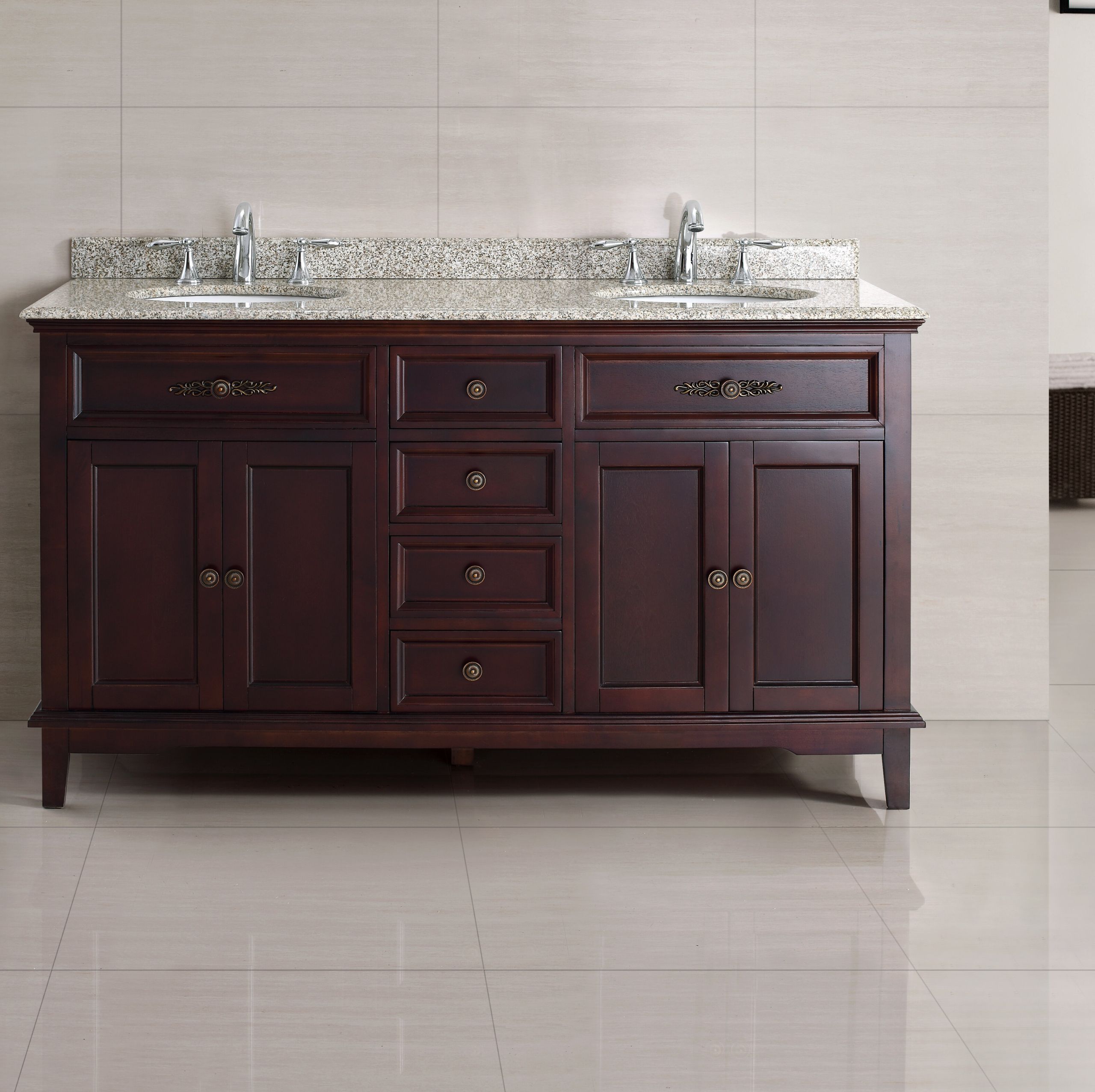 Dustin 60" Double Bathroom Vanity Set