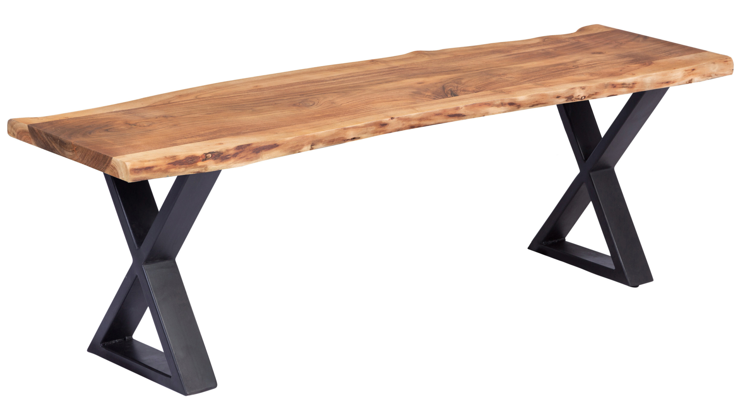 Erma Live Edge Solid Wood Bench