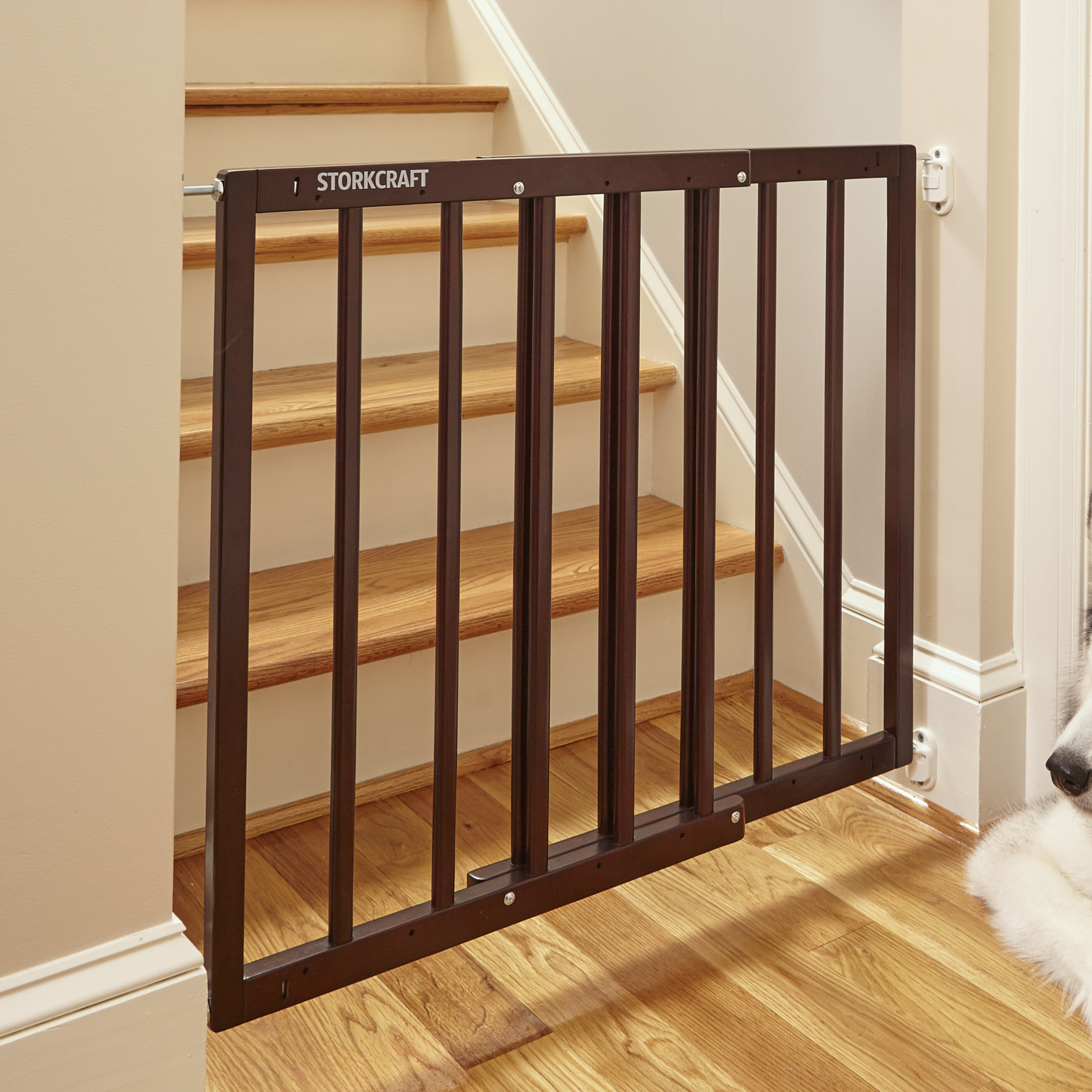 Espresso Solid Rubberwood Safety Gate