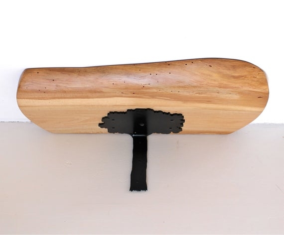 Floating Shelf Live Edge Slab Wood Open Shelving