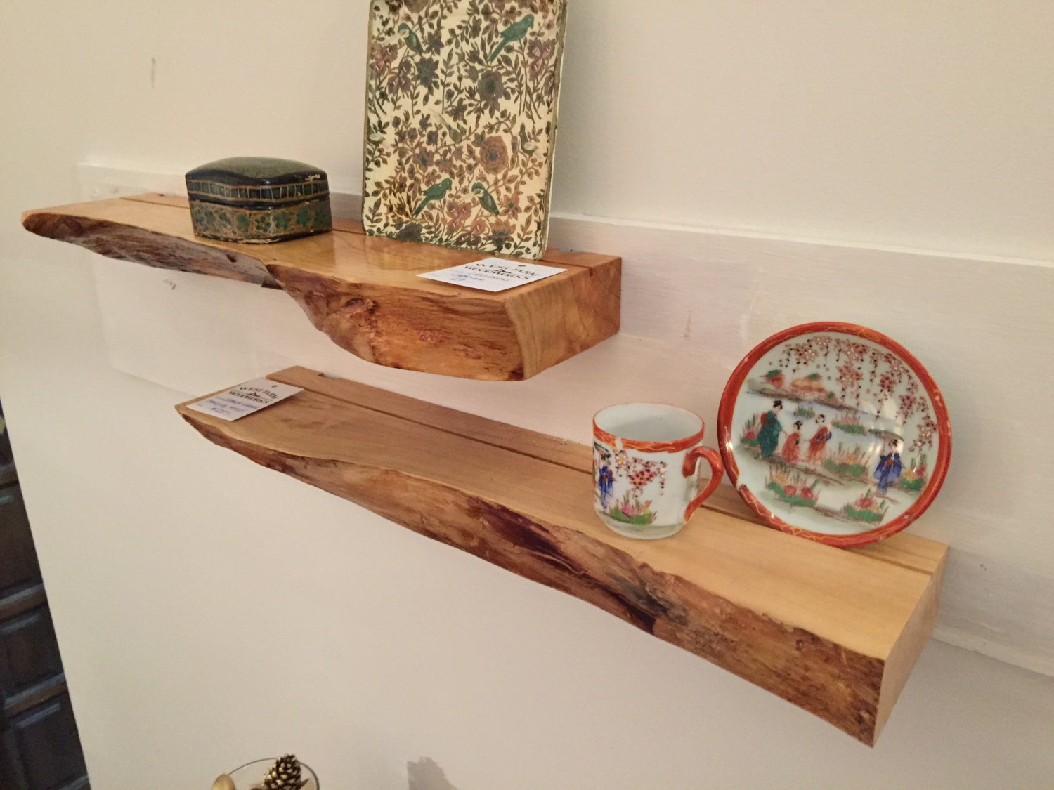 Floating Shelf With Live Edge by WestfarmWoodwork on Etsy