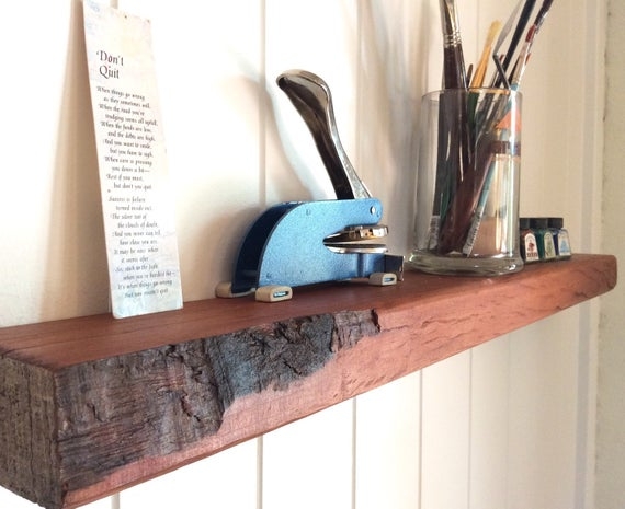 Floating Shelves Rustic Long semi live edge Wall Mounted