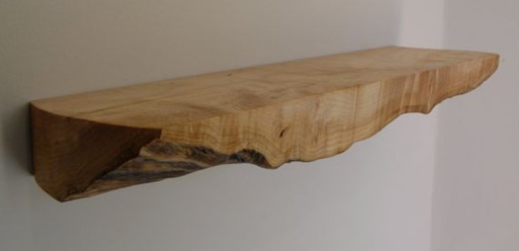 Floating shelves with "live edge" planks - Public House ...
