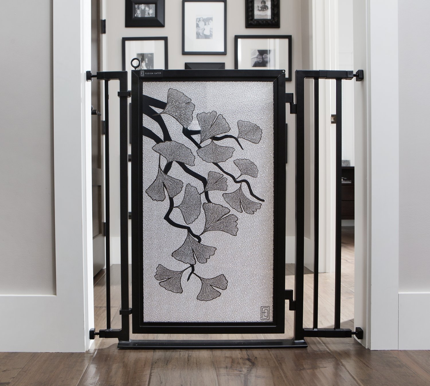 Gray Black Wood Safety Gate