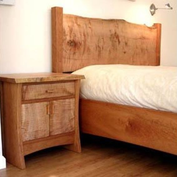 Hand Crafted Live Edge Bed And Nightstands by Thomas J
