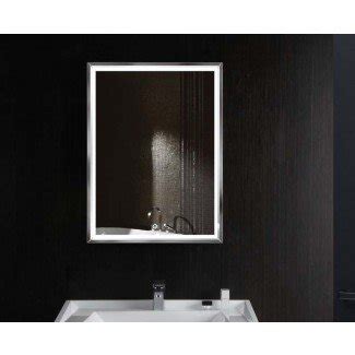 Horizontal Wall Mounted LED Lighted Bathroom Mirror