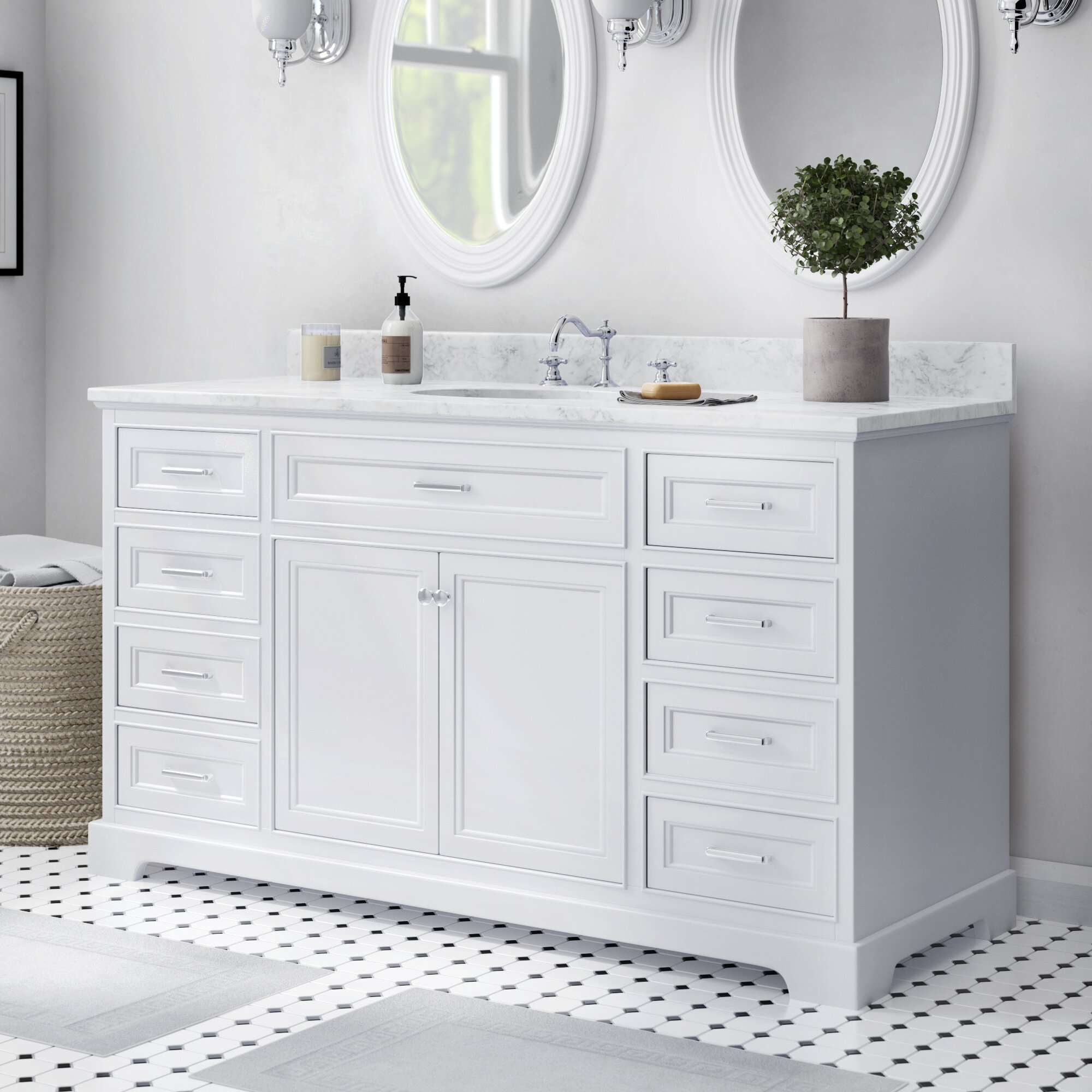 Kingon 60" Single Bathroom Vanity Set