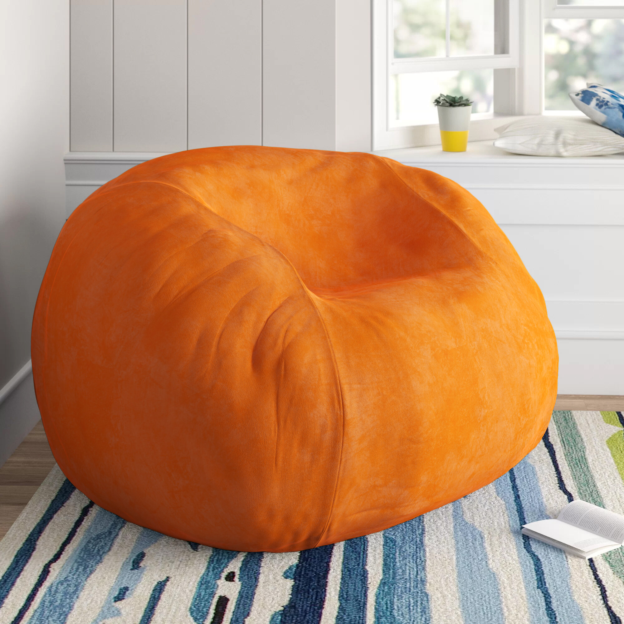 Lemon Microfiber Microsuede Bean Bag Chair &amp;amp;amp;amp; Lounger