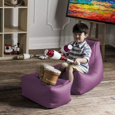 Lilac Faux Leather Bean Bag Chair &amp;amp;amp;amp; Lounger