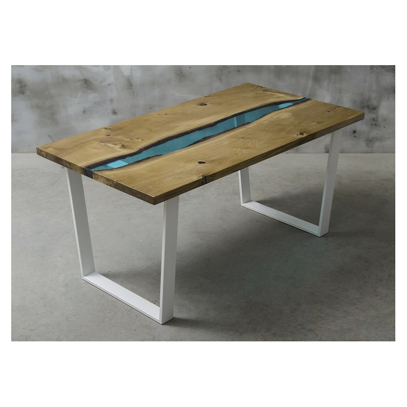 LIVE EDGE Dining Table epoxy resin table epoxy oak table