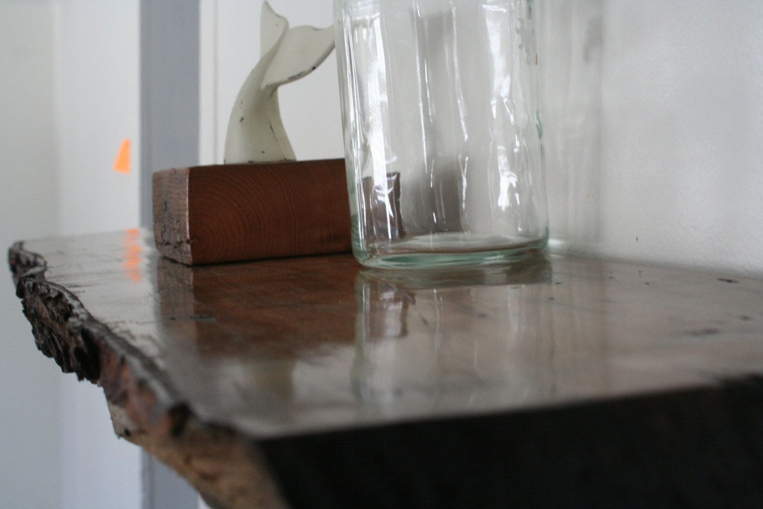 Live Edge / Floating Shelf / Natural Wood / by