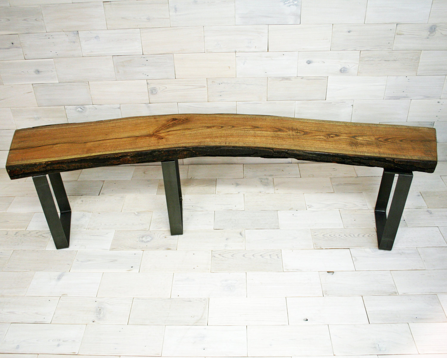 Live Edge Locust Wood Bench