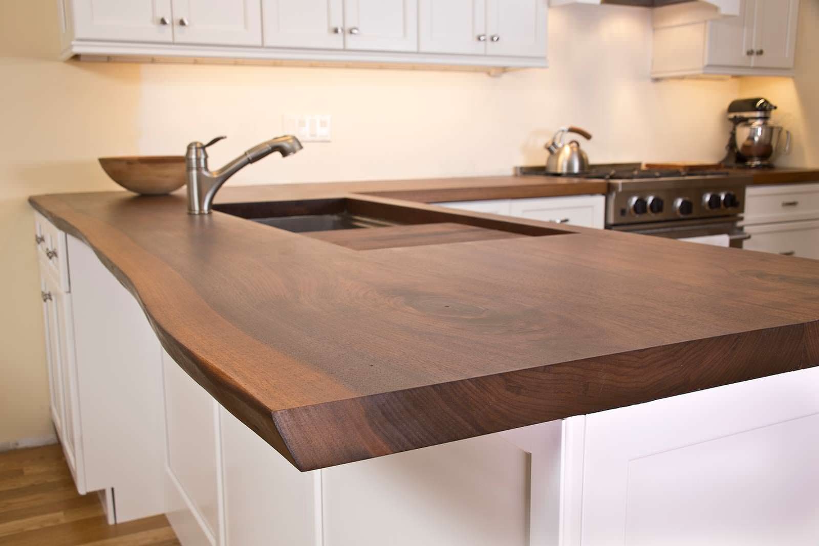 piano cucina in legno  Kitchen worktop, Wood worktop, Live edge countertop