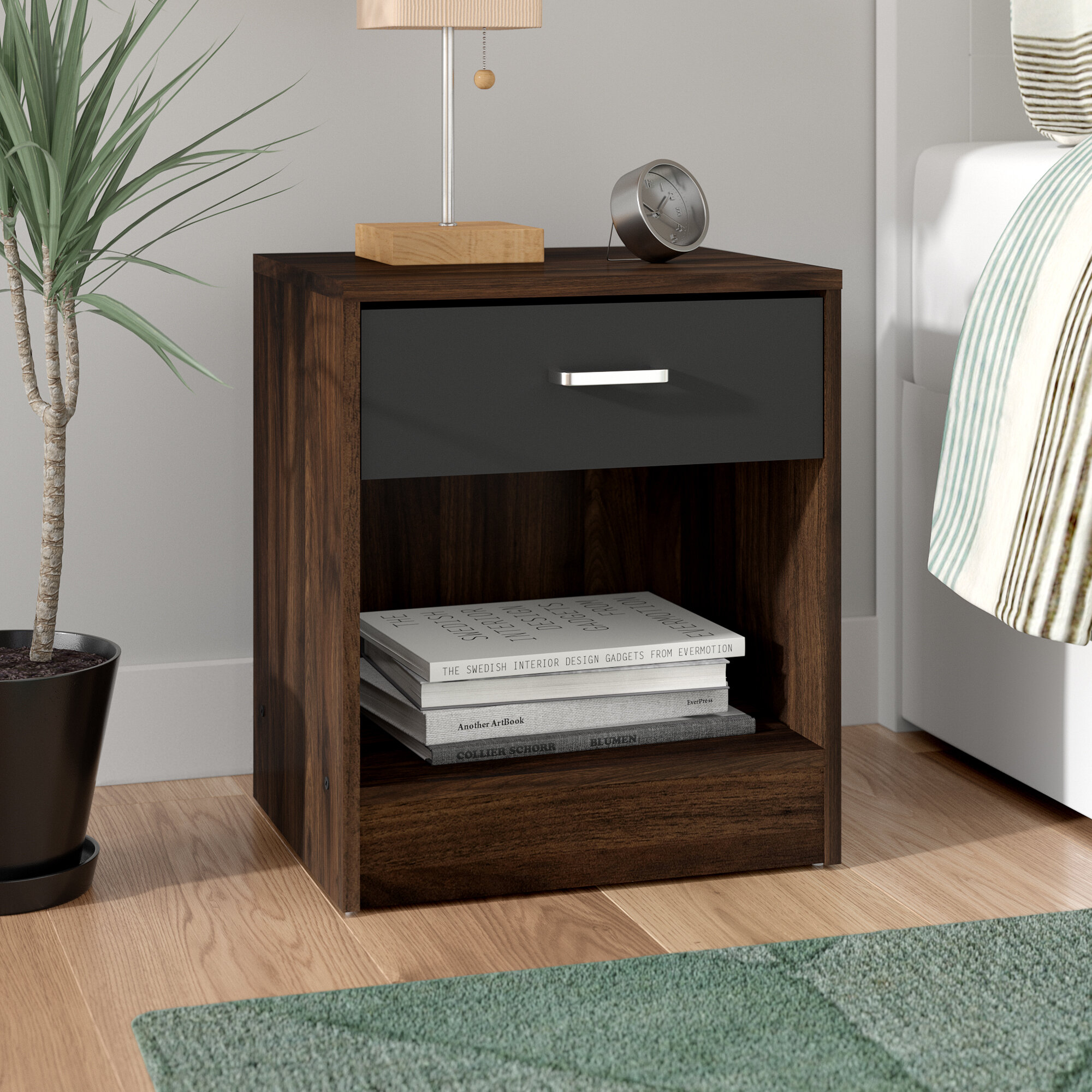 Overstreet 1 Drawer Nightstand