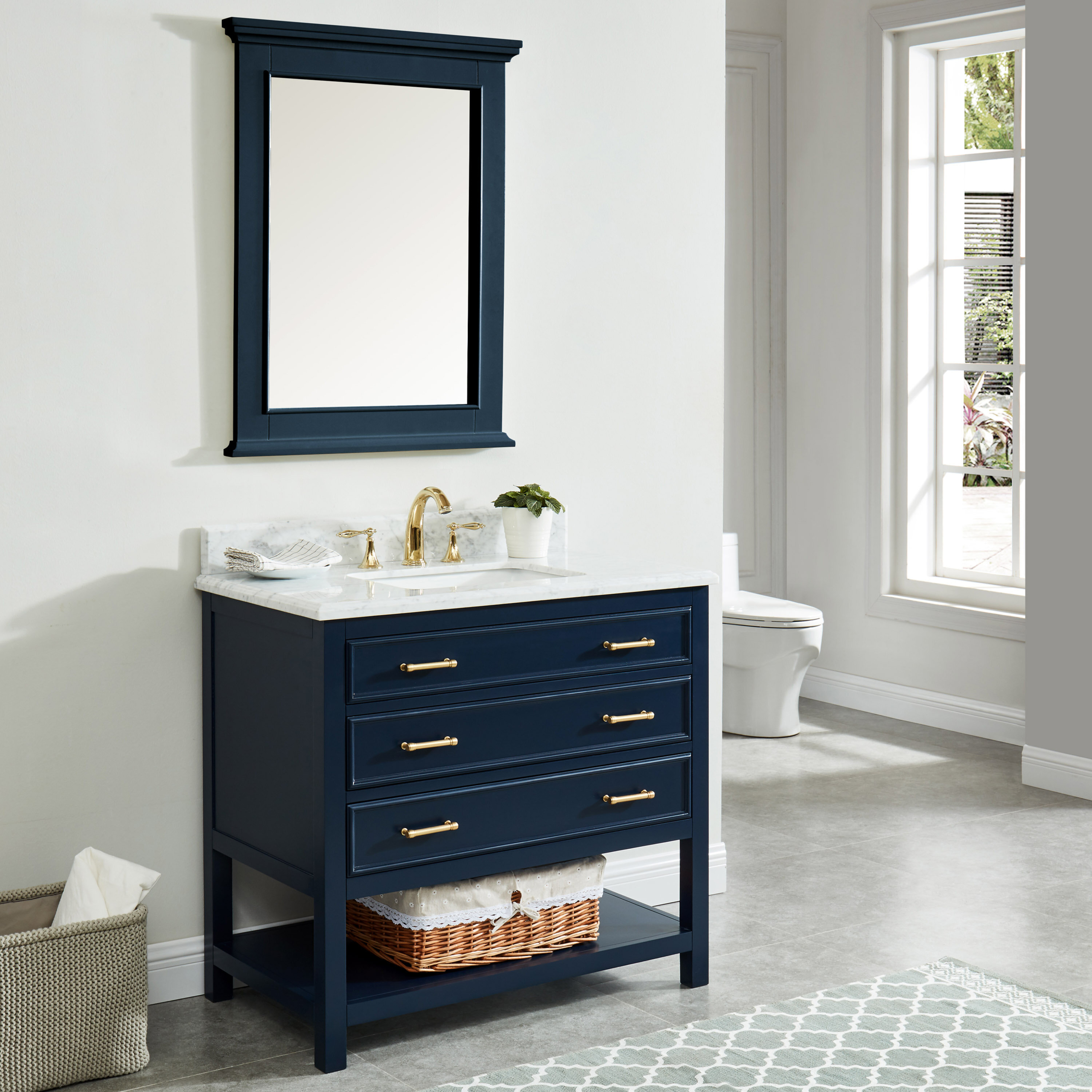 Pamula 37" Single Bathroom Vanity Set