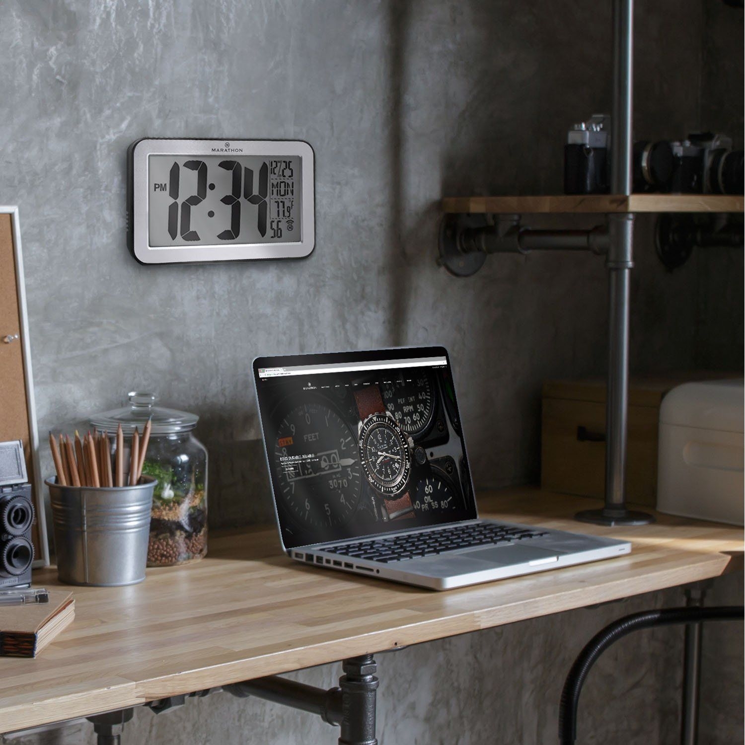 Plastic Digital Rectangular Wall Clock