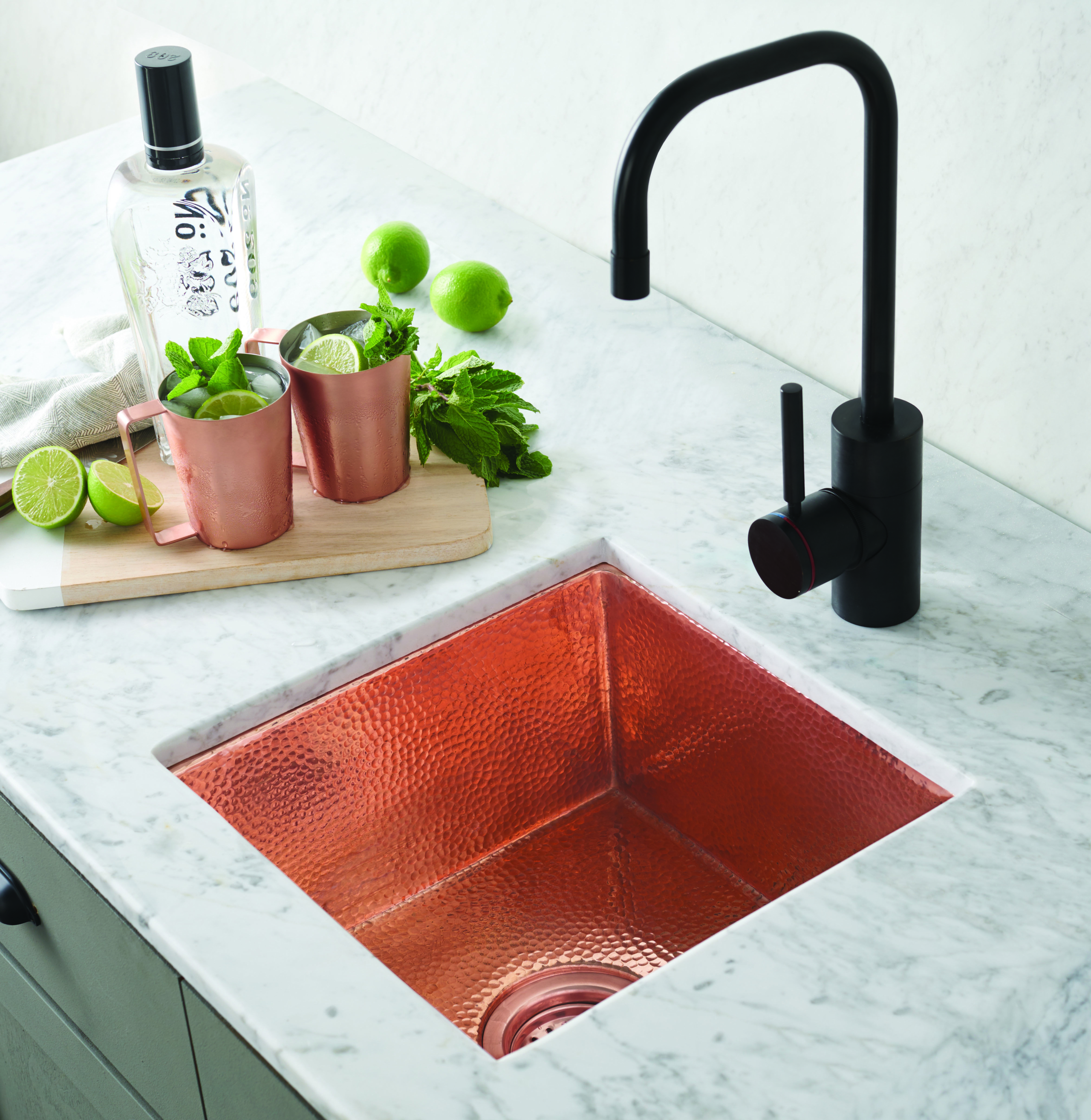 Polished Recycled Copper Undermount Kitchen Sink
