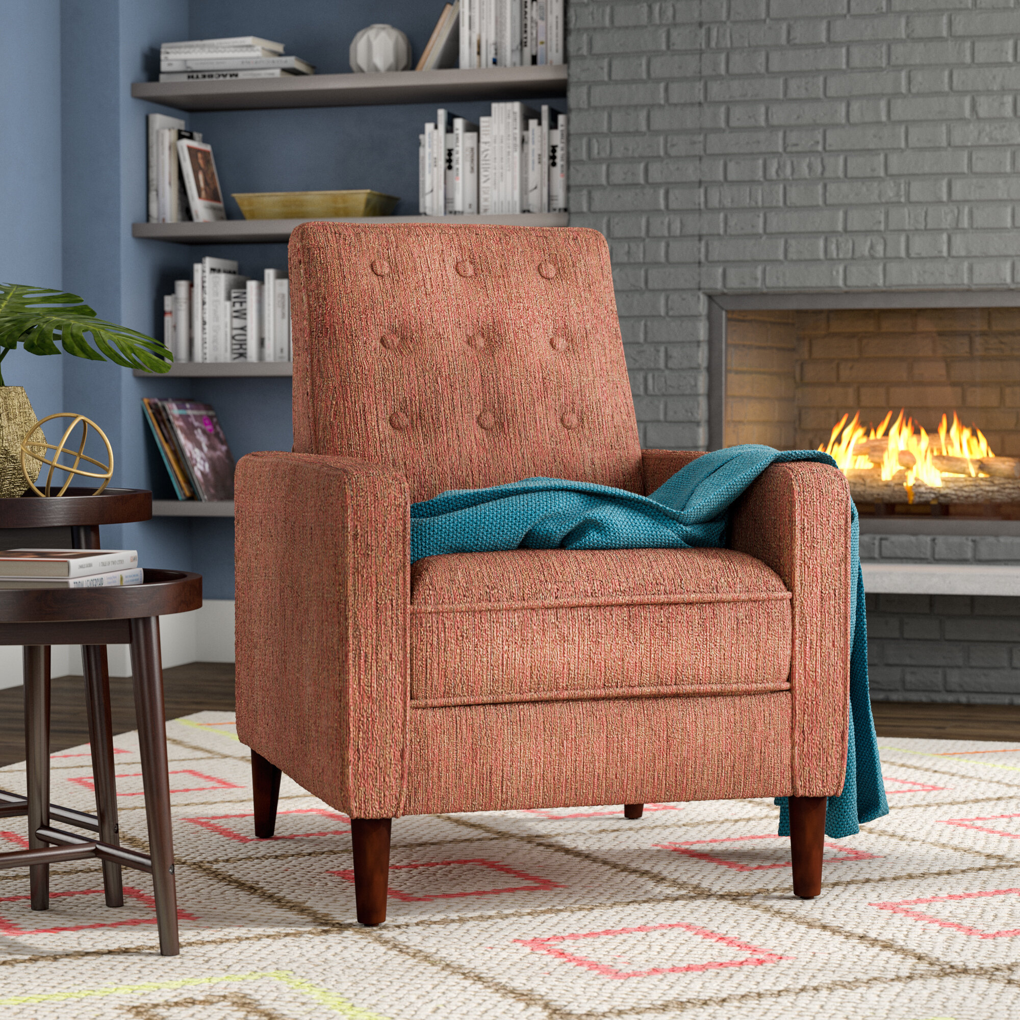 Polyester Blend Transitional Manual Recliner