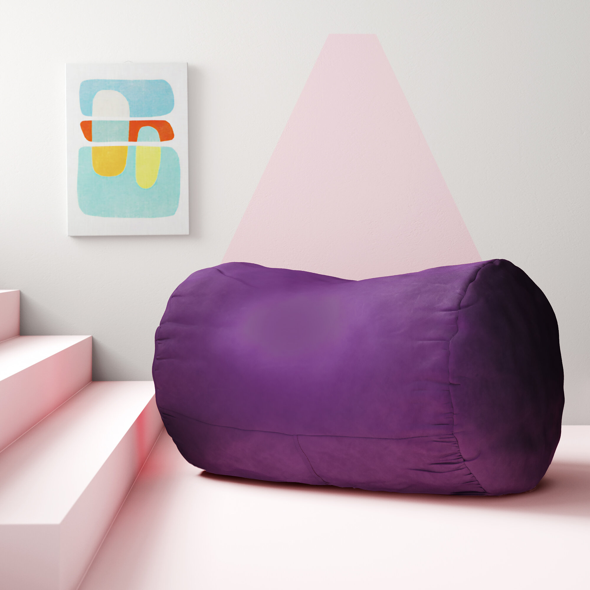 Red Polyester Bean Bag Chair &amp;amp;amp;amp; Lounger