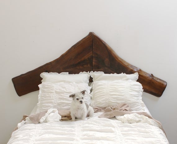 SALE Headboard Live Edge Walnut Slab by realwoodworks1 on Etsy