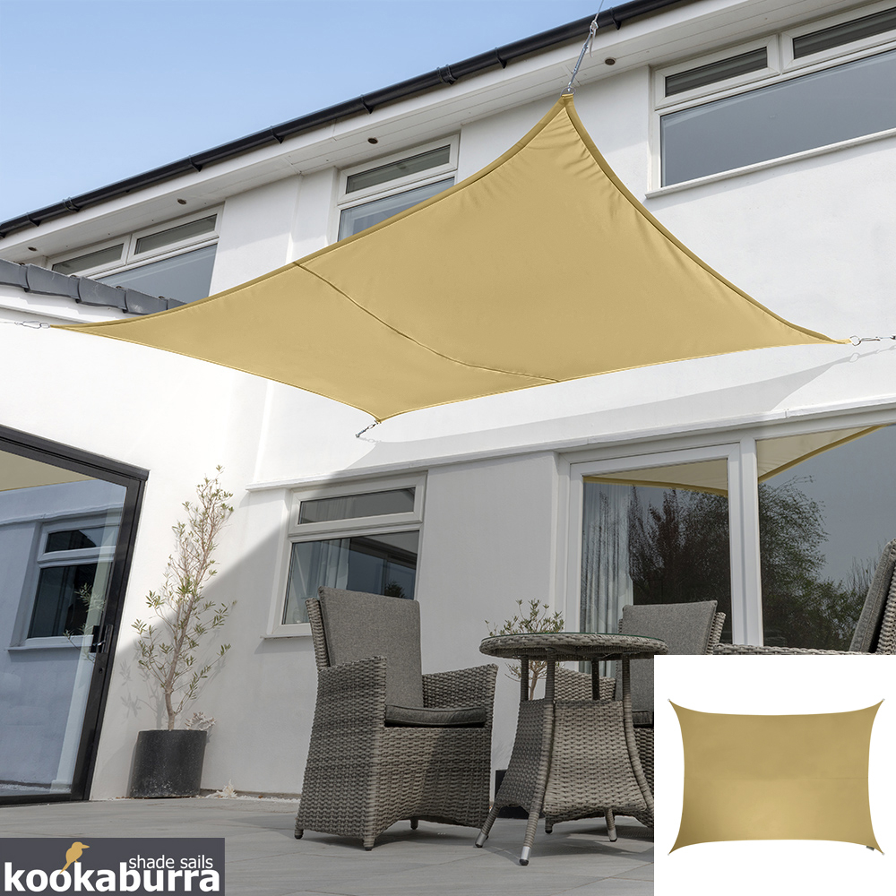 Sand Rectangular Waterproof Shade Sail 