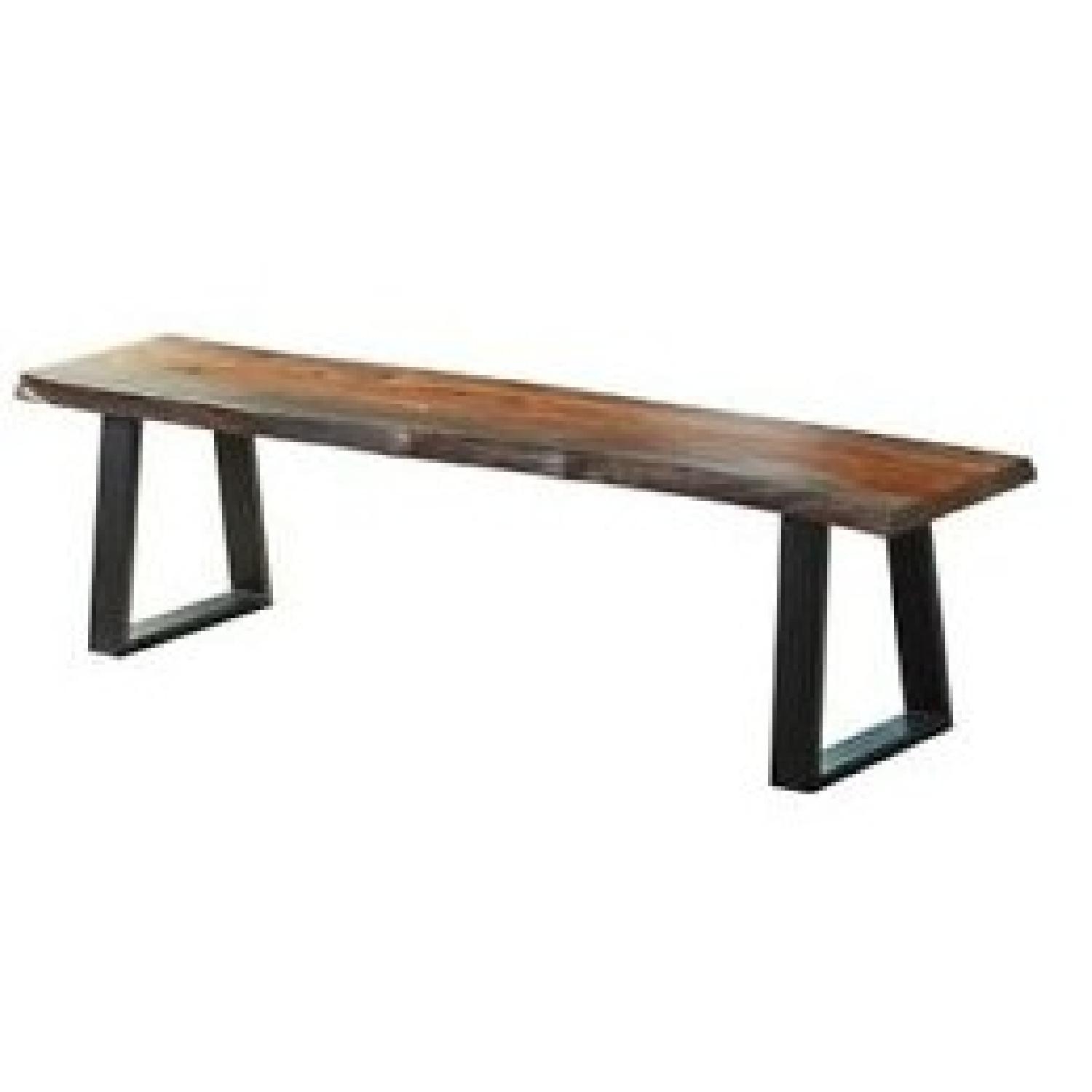 Scott Living Gray Sheesham Live Edge Dining Bench at