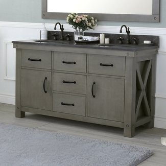 Eloise' Floating Bathroom Vanity and Staggered Shelf - Mez Works Furniture