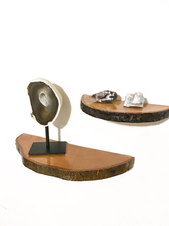 Small Floating Shelf Live Edge Live Edge Shelf Rustic Home