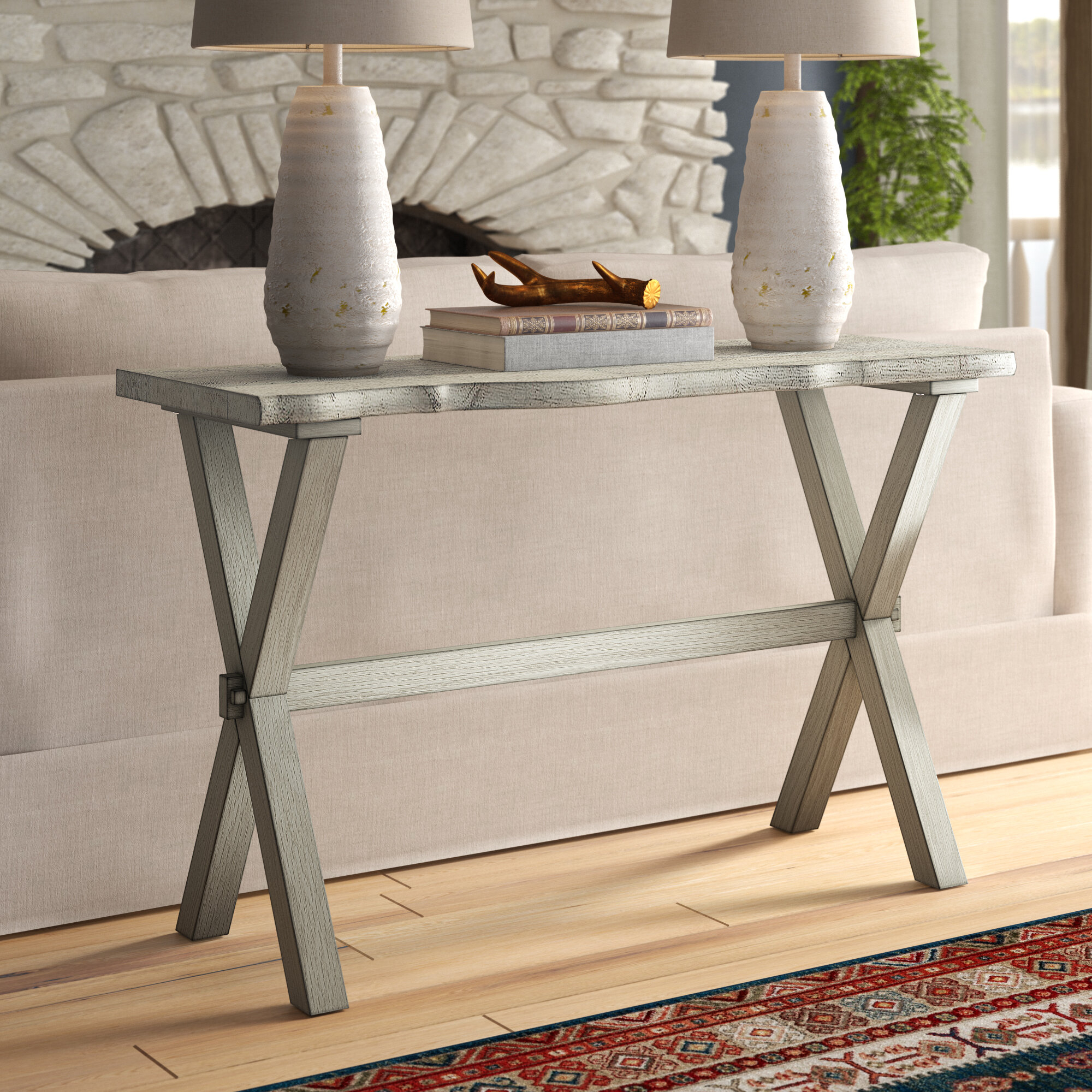 Southwood Live Edge 47.24" Solid Wood Console Table