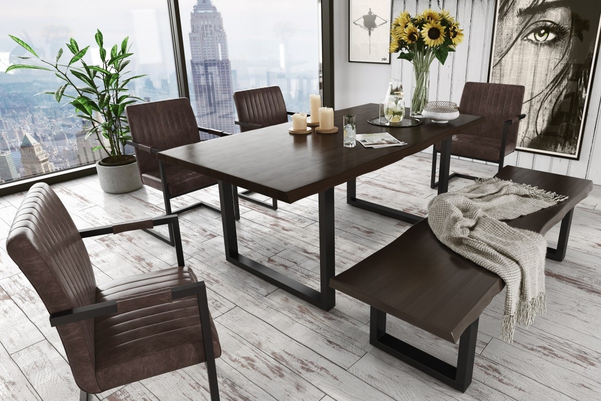 Tennille Modern Live Edge Dining Table