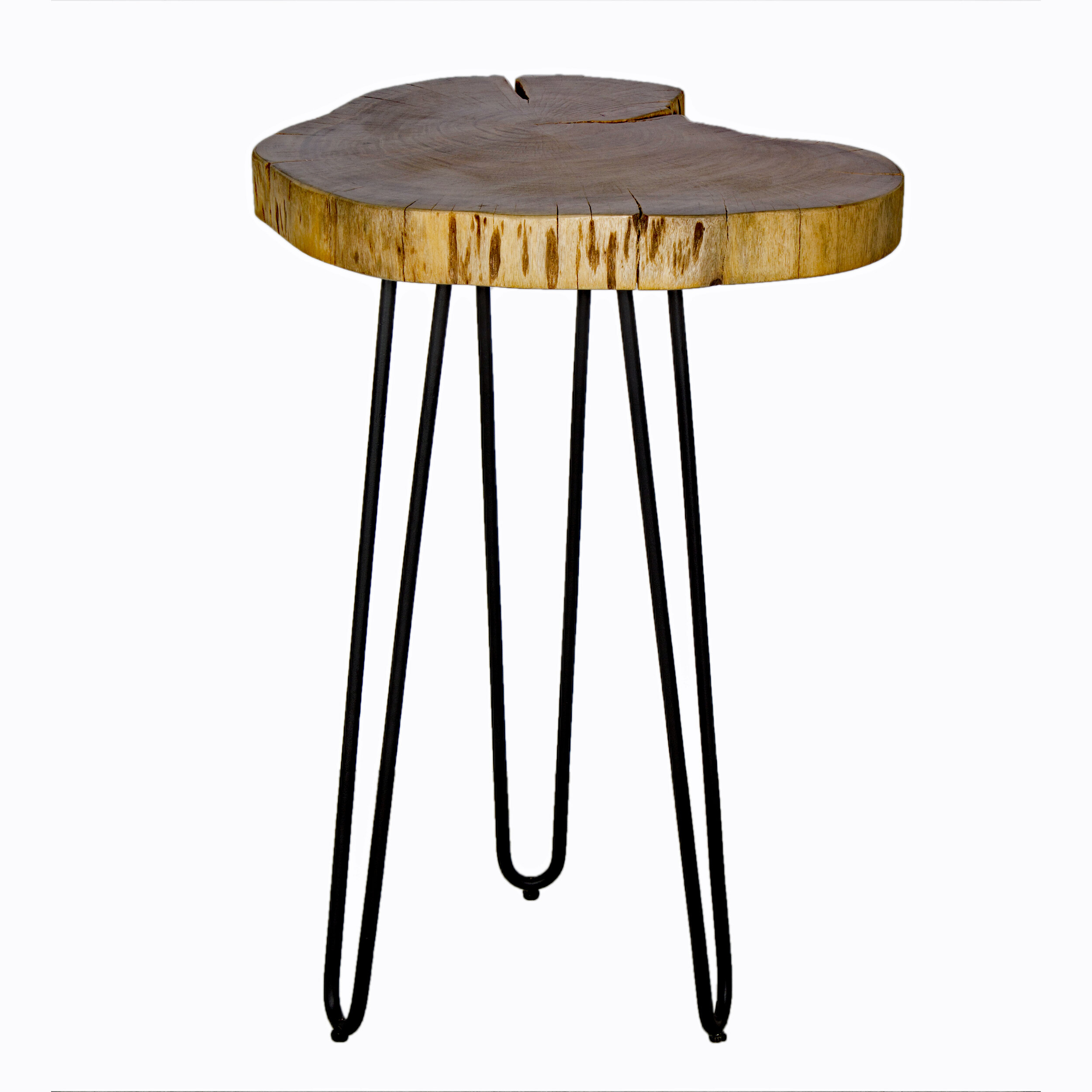 Tindle Live Edge Hairpin  End Table