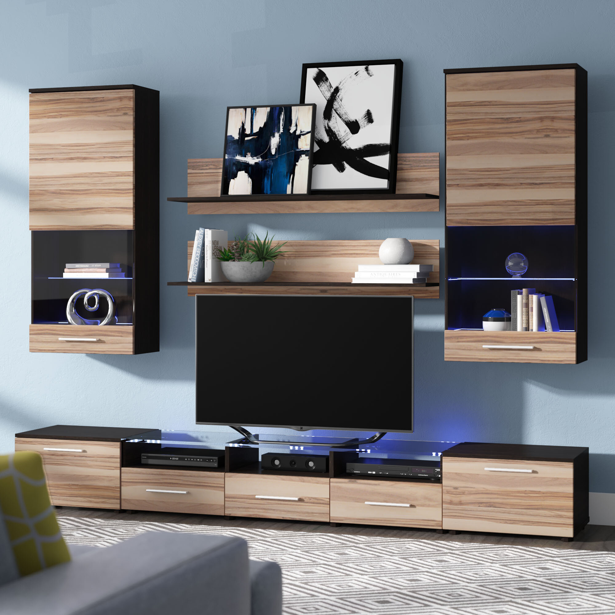 Wenge Nut Baltimor Manufactured Wood Entertainment Center