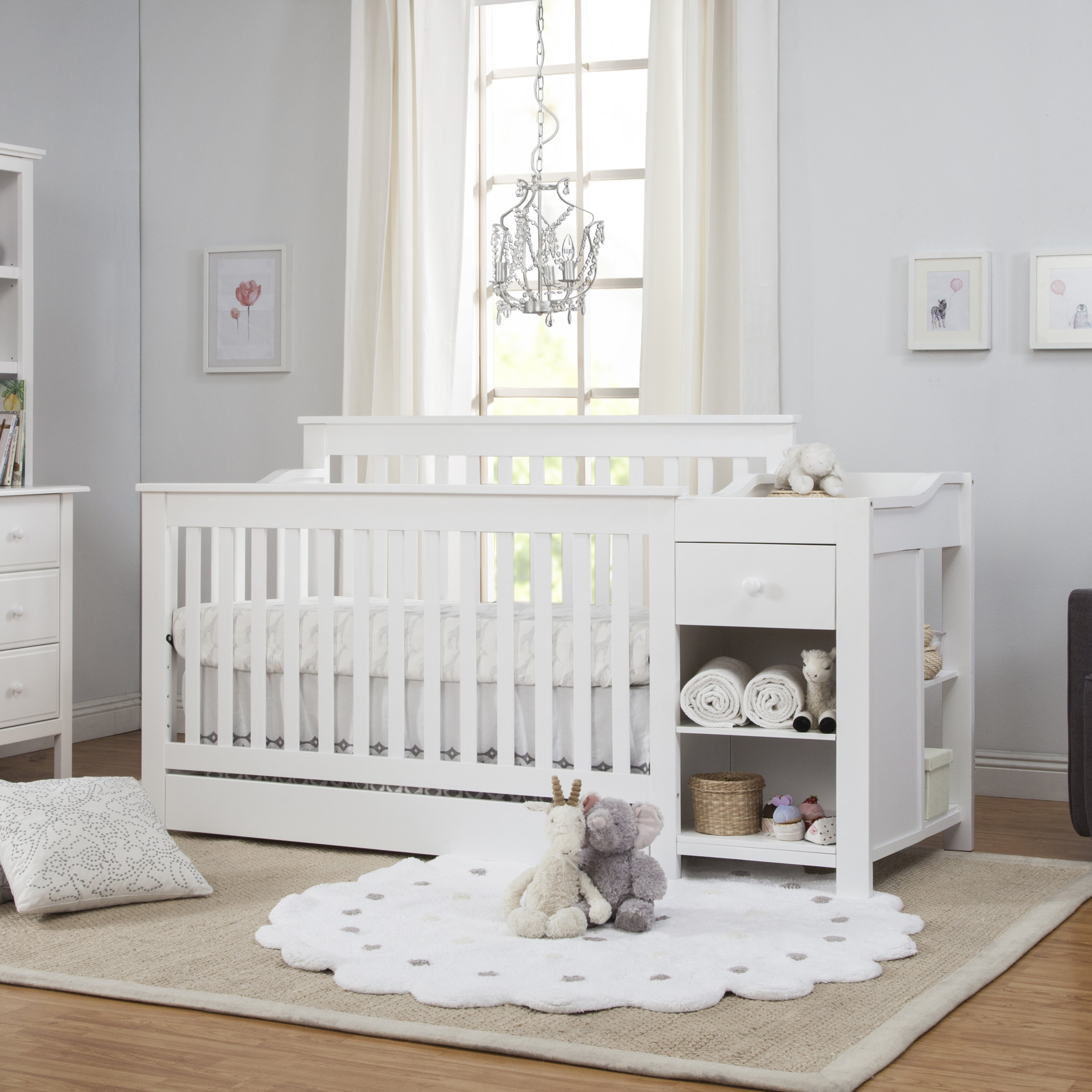 kohls cribs with changing table